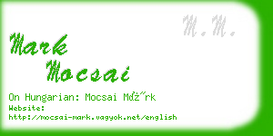 mark mocsai business card